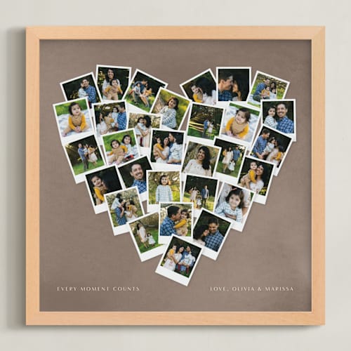 This is a mink photo art by Minted called painted hues heart snapshot mix® warm