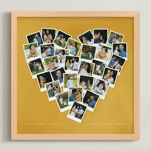 This is a lemon grove photo art by Minted called painted hues heart snapshot mix® warm