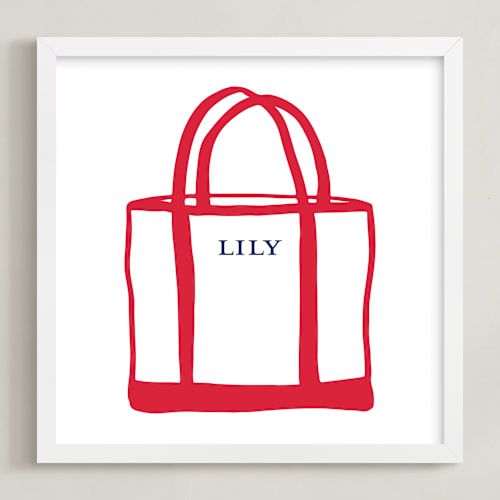 This is a lobster photos to art with standard by Erika Firm called name tote: custom print