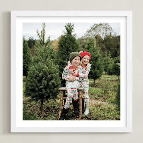 This is a white photo art with standard by Minted called the big picture: holiday framed photo