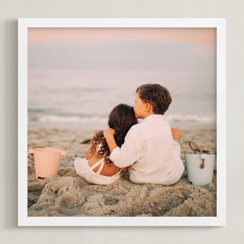 This is a white photo art with standard by Minted called the big picture: square framed photo