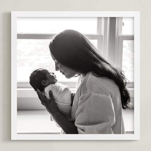 This is a white photo art with standard by Minted called the big picture: mother's day framed photo