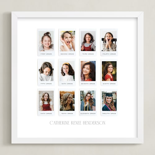 This is a paper photo art by Olivia Kanaley Inman called twelve photo: square framed photo