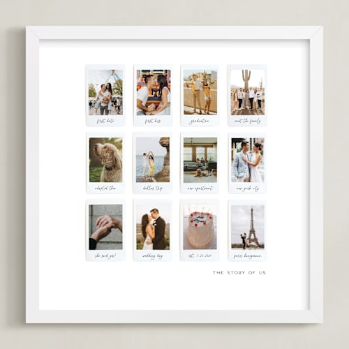 This is a white photo art by Olivia Kanaley Inman called twelve photo: square framed photo