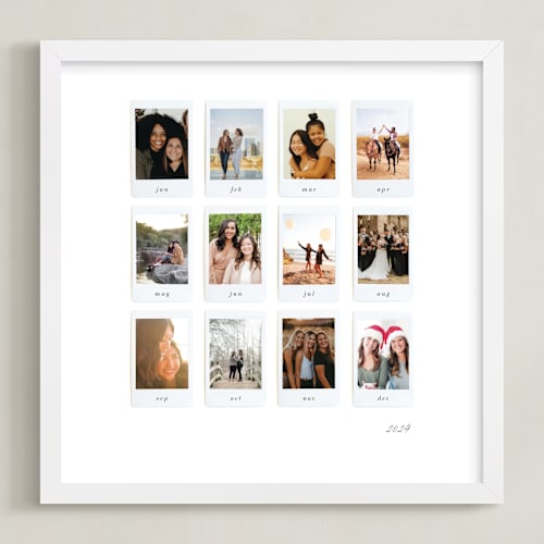 This is a white photo art with standard by Olivia Kanaley Inman called instant gallery