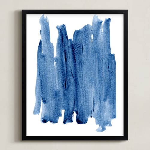 This is a saturated navy art by Katie Craig called wash in blue