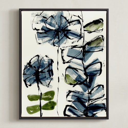 This is a slate art by Deborah Velasquez called blue mist no.3