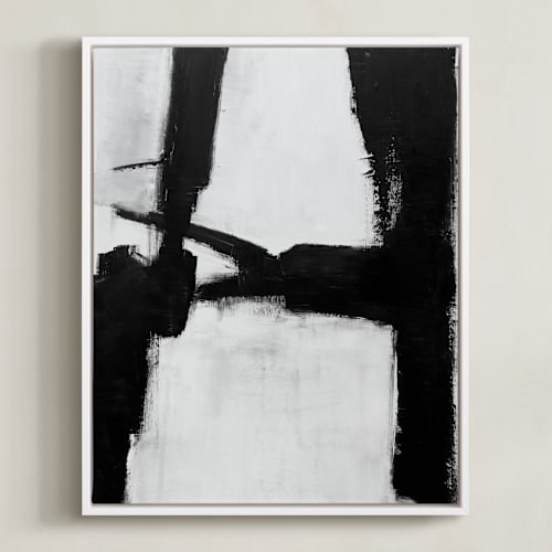 This is a black and white art by Ilana Greenberg called gentle embrace