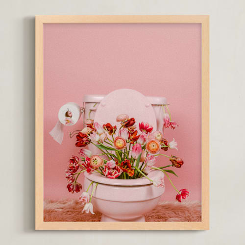 This is a tulip field pink art by Theresa Bear called fertile blooms