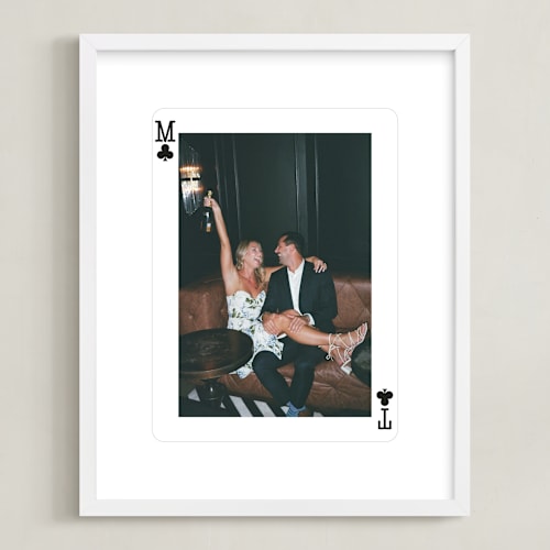 This is a white photo art by Minted called ace of clubs: framed photo