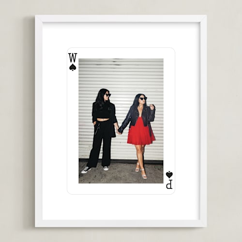 This is a white photo art by Minted called ace of spades: framed photo