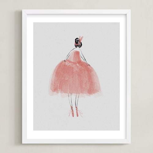 This is a rose kids wall art by Grae called painted ballerina