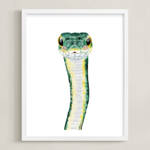 This is a jade art by Cass Loh called baby animal snake