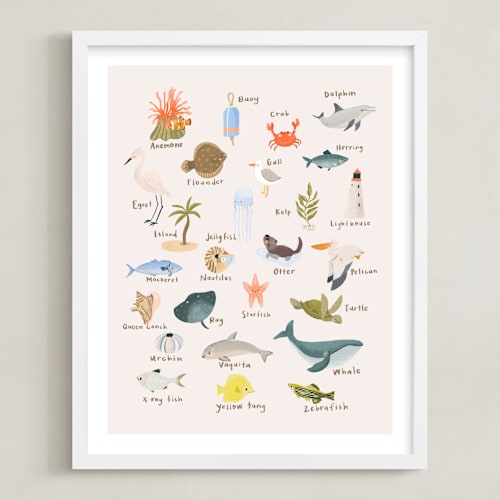 This is a blush art by Kate Blalock called sea alphabet