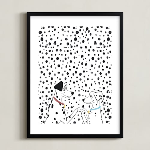 This is a spotted disney art by Robin Ott called dalmatian invasion