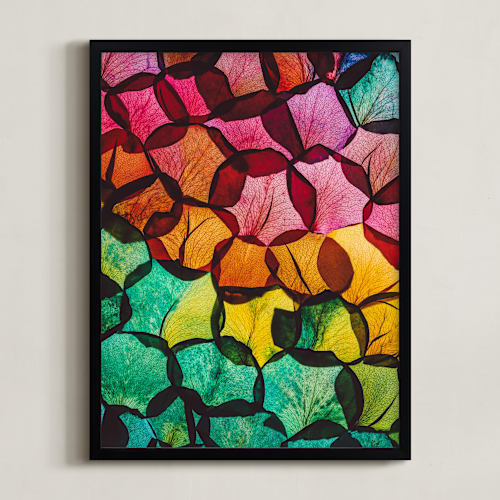 This is a rose petals art by Elena Kulikova called rainbow rose petals