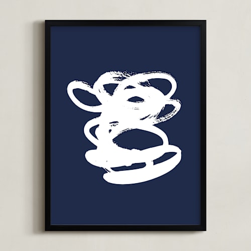 This is a navy art by Sara Hicks Malone called morning meditation no. 2