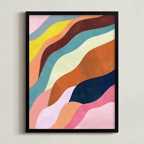 This is a dusty rose art by melanie mikecz called natural fluctuation ii