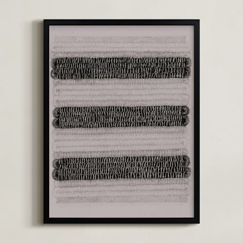 This is a gray wool art with standard by Janie Allen called woolen weaving 1