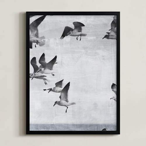 This is a cloudy art by Dawn Smith called in flight.
