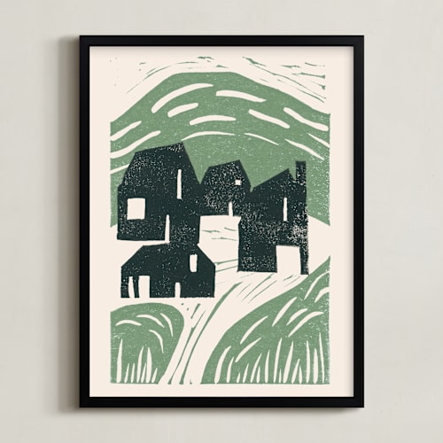 This is a moss art by Maja Cunningham called chalet