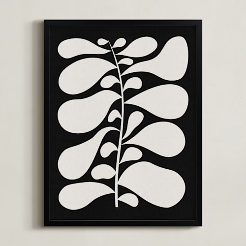 This is a chalkboard black art by Alisa Galitsyna called black plant ii