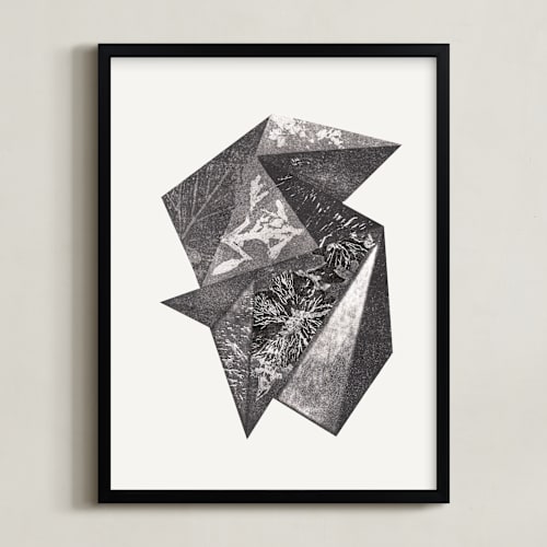 This is a black and grey art by Oana Prints called aquatinta