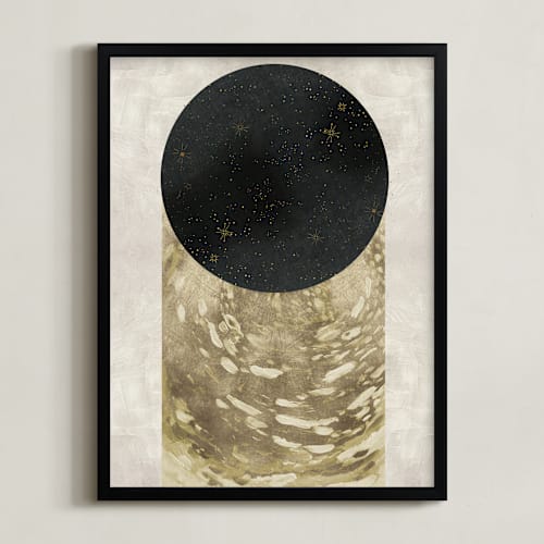 This is a antique gold art with standard by Faiza Khan called peep hole