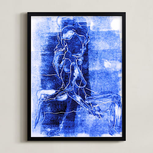 This is a cobalt art by Allison Belolan called figure on figure