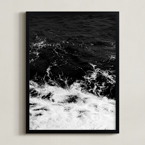 This is a charcoal art by Kamala Nahas called obsidian sea