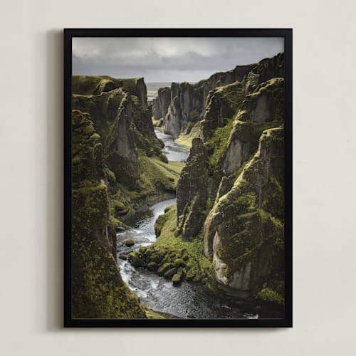 This is a moss art with standard by Taryn Schumacher called icelandic canyon