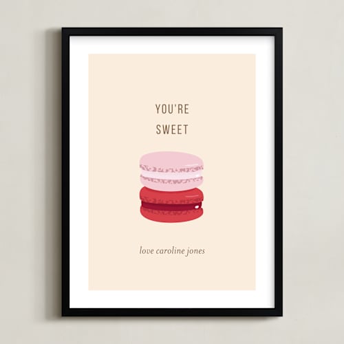 This is a latte personalized art for kids by kelli hall called sweet treats