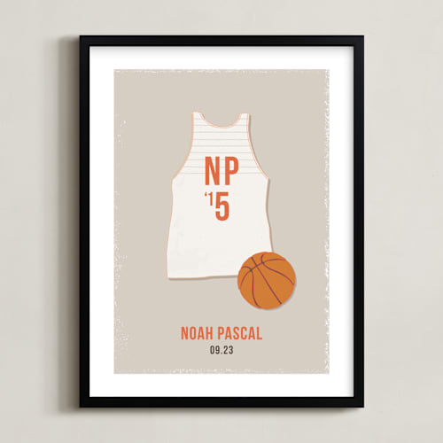 This is a rust personalized art for kids by Tyler Tea called b-ball