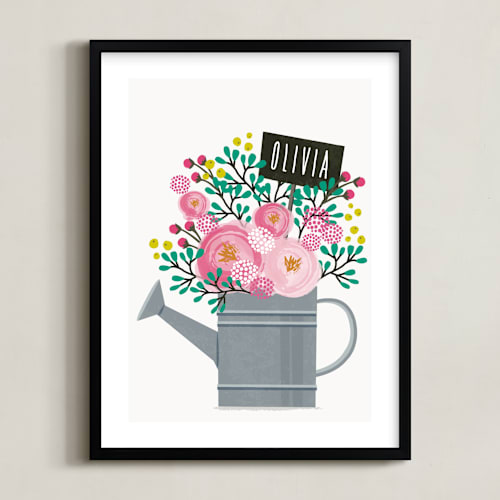 This is a metal personalized art for kids by Karidy Walker called little gardener