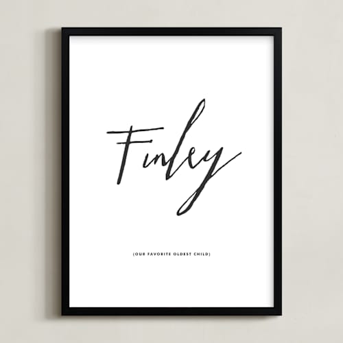 This is a licorice personalized art for kids by Alston Foster called birth order favorite