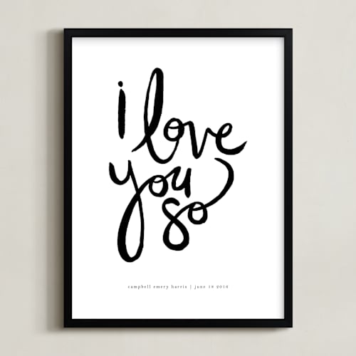 This is a cloud personalized art for kids by Kelly Ventura called i love you so