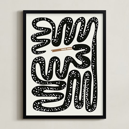 This is a galaxy personalized art for kids by Jenna Holcomb called squiggly snake