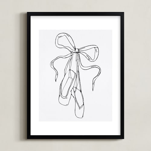 This is a starling black kids wall art by Nicole Simms called dancing shoes