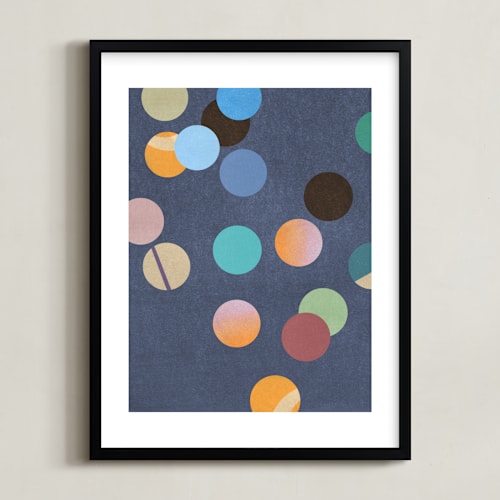 This is a sleepover kids wall art by Sumak Studio called playful circles ii
