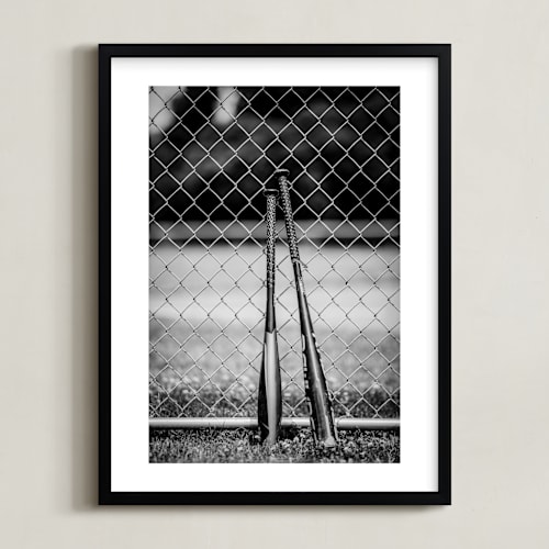 This is a black and white kids wall art by Janet Cruz called for the big game 3