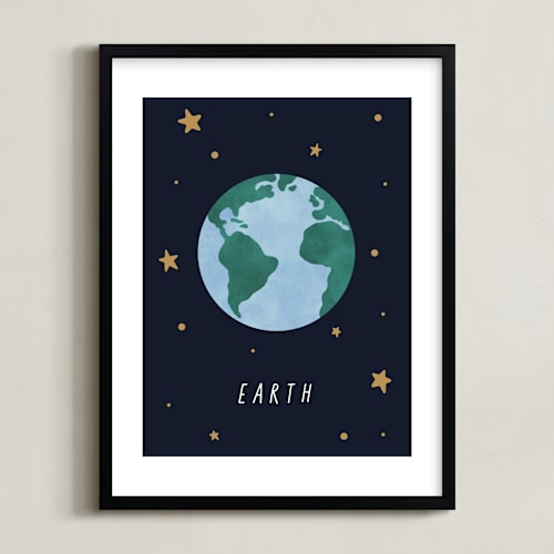 This is a night art by Elly called solar system i (earth)