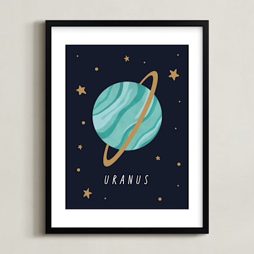 This is a night art by Elly called solar system iv (uranus)