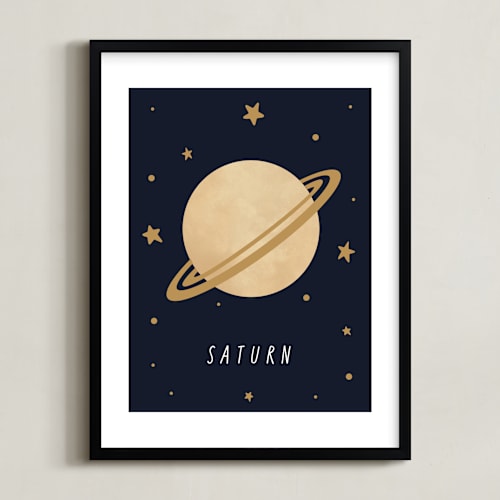 This is a night art by Elly called solar system vii (saturn)