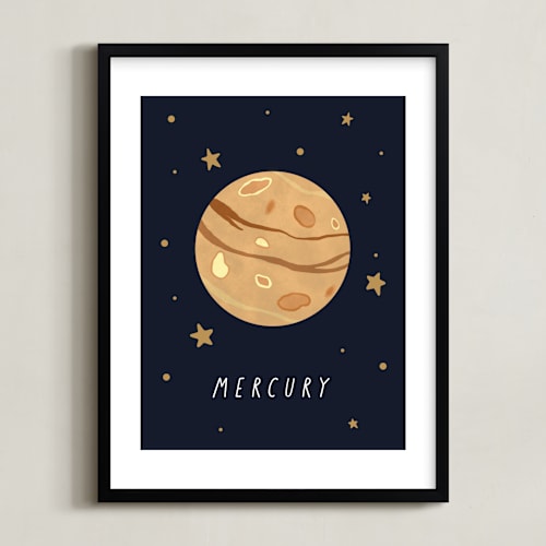This is a night art by Elly called solar system viii (mercury)