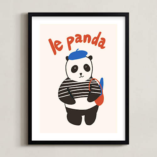 This is a ink art with standard by Morgan Kendall called french panda