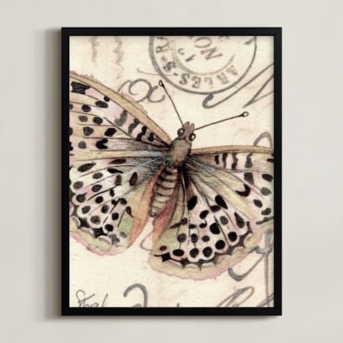 This is a sepia tones art by Stephanie Toral called sepia butterfly i