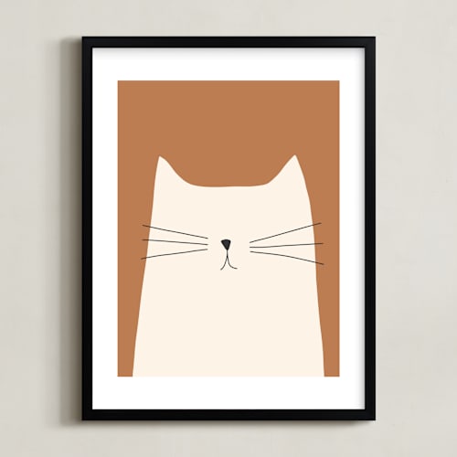This is a sienna nursery wall art by Coit Creative called house cat
