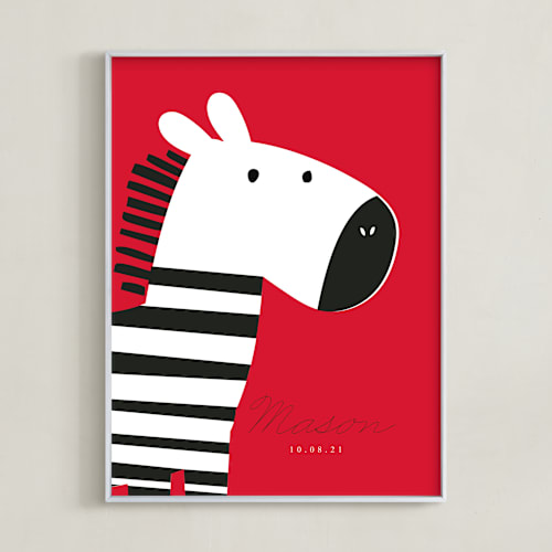 This is a apple personalized art for kids by Oma N. Ramkhelawan called zebra