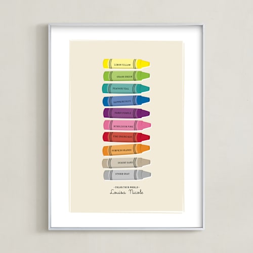 This is a alabaster nursery wall art by Ann Gardner called color your world