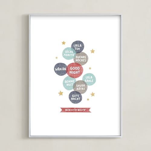 This is a marine nursery wall art by Olivia Raufman called good night world